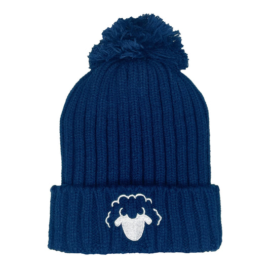 Navy blue Sheep Logo Bobble Hat