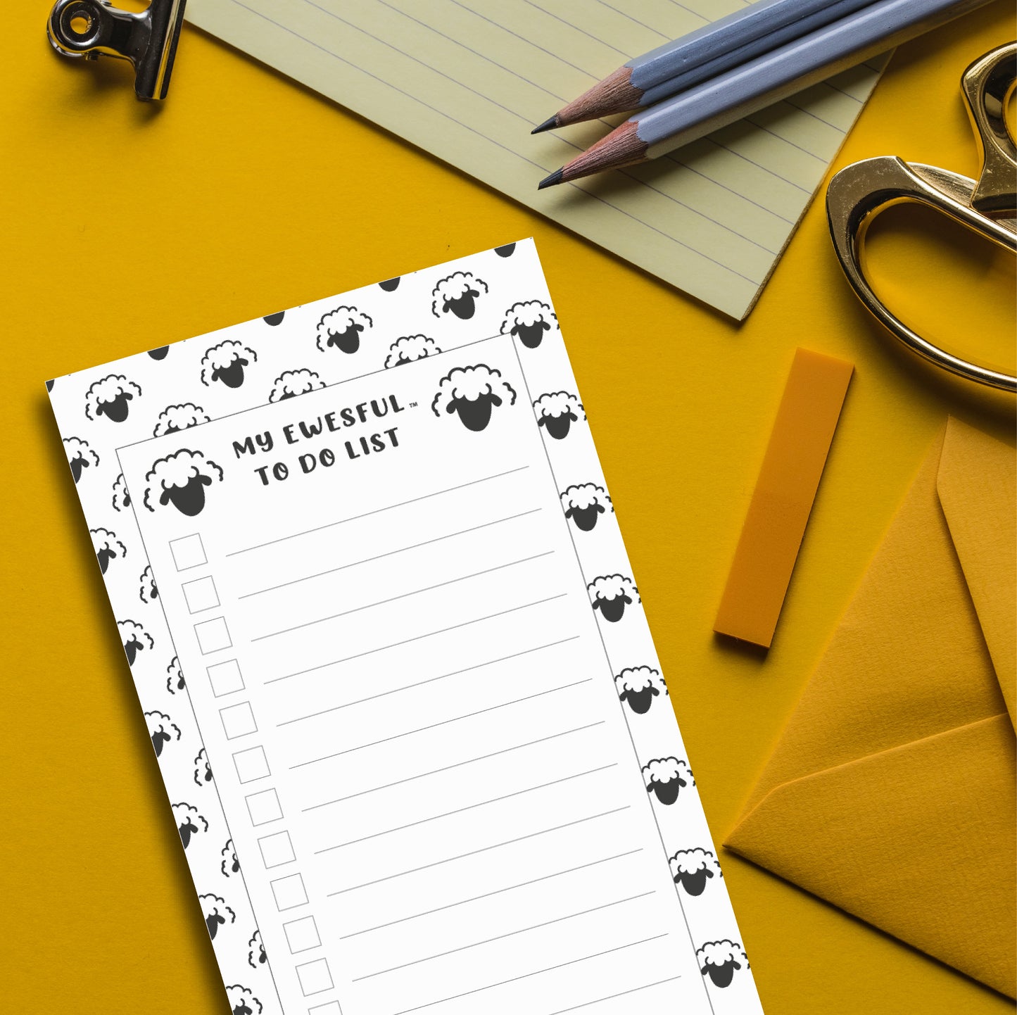 Ewesful To-Do List - Sheep Lined Notepad