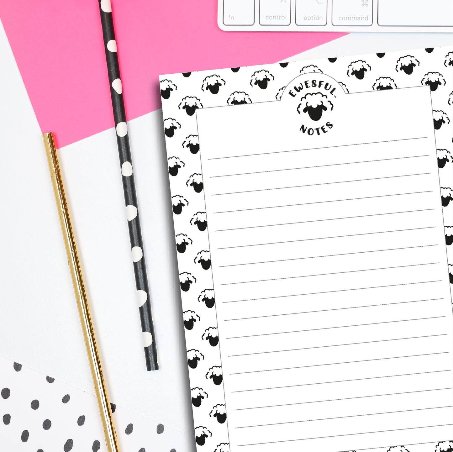 Ewesful Notes- Sheep Lined Notepad
