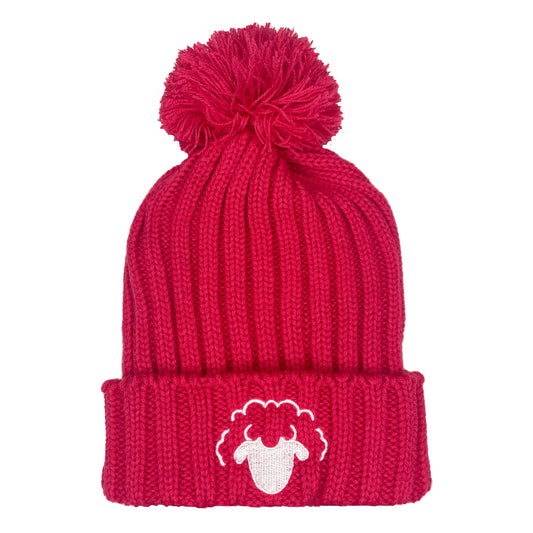 Pink berry Sheep Logo Bobble Hat