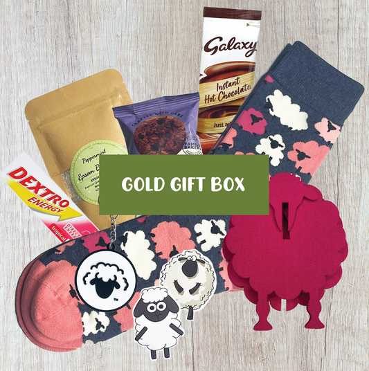 Ewesful Self-Care Kit: Handcrafted Sheep Gift Set for Stress Relief and Relaxation [Gold box]